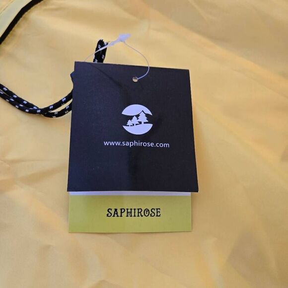 SaphiRose Lightweight Yellow Rain Poncho Jacket Waterproof Outerwear Raincoat Ki - Picture 7 of 9